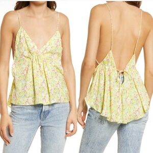 FREE PEOPLE GARDENIA LEMON COMBO CAMI TOP $58 SZ M